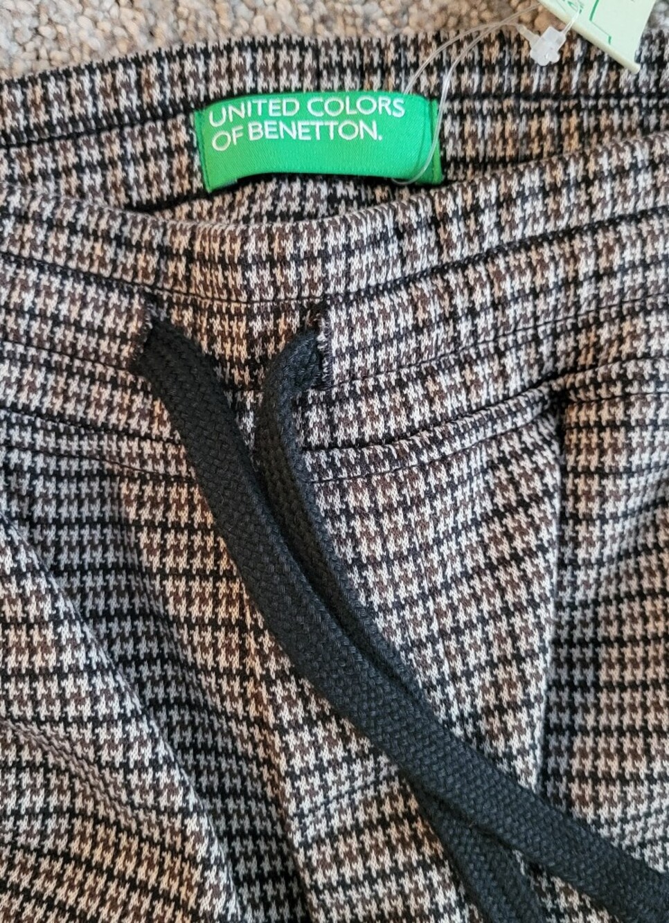United Colors of Benetton Houndstooth Drawstring Trousers